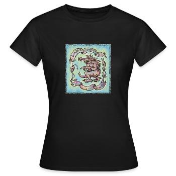Der Teufel im Cartoon-Tarot - Frauen T-Shirt - Schwarz - Vorne - AI Model Female 172 dark (172cm)