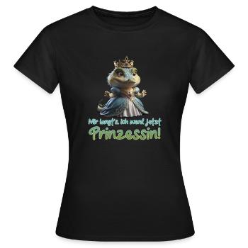 Kroko Prinzessin 01 - Frauen T-Shirt - Schwarz - Vorne - AI Model Female 172 dark (172cm)