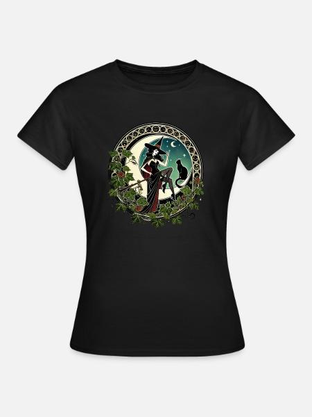 Hexen-Pinup - Frauen T-Shirt - Schwarz