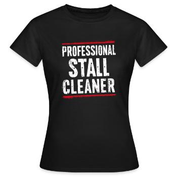 Un design amusant pour les professionnels de l’étable - T-shirt Femme - noir - Devant - AI Model Female 172 dark (172cm)