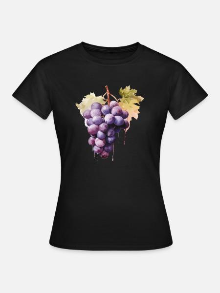 Weintrauben - Frauen T-Shirt - Schwarz
