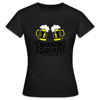 Boire de la bière Squad - T-shirt Femme - noir - Devant - AI Model Female 172 dark (172cm)
