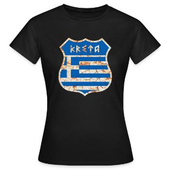 Crète - T-shirt Femme - noir - Devant - AI Model Female 172 dark (172cm)