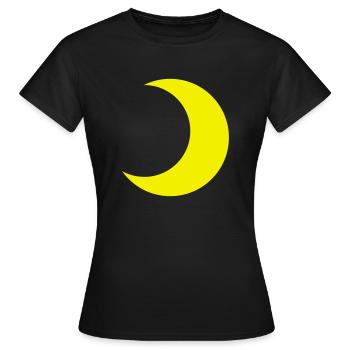 Gelber Mond Halbmond - Frauen T-Shirt - Schwarz - Vorne - AI Model Female 172 dark (172cm)