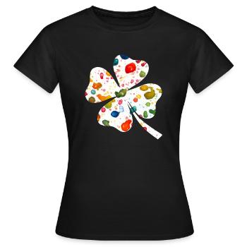 glueck - Frauen T-Shirt - Schwarz - Vorne - AI Model Female 172 dark (172cm)
