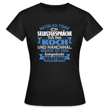 KOCH - KOMPETENTE BERATUNG - Frauen T-Shirt - Schwarz - Vorne - AI Model Female 172 dark (172cm)