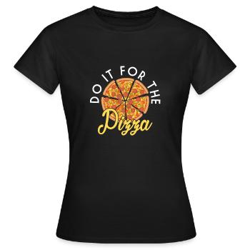 Ich mach alles für Pizza Geschenk - Frauen T-Shirt - Schwarz - Vorne - AI Model Female 172 dark (172cm)