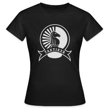 Taktiker (Schach) - Frauen T-Shirt - Schwarz - Vorne - AI Model Female 172 dark (172cm)