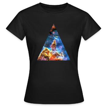 Espace Brouillard Cosmos Galaxie Univers Espace - T-shirt Femme - noir - Devant - AI Model Female 172 dark (172cm)