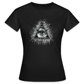œil au beurre noir - T-shirt Femme - noir - Devant - AI Model Female 172 dark (172cm)