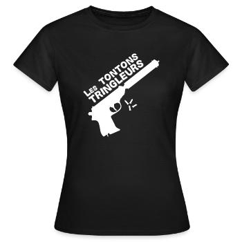 Les tontons tringleurs - T-shirt Femme - noir - Devant - AI Model Female 172 dark (172cm)