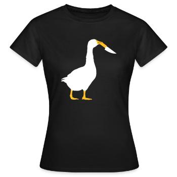 Oie armée dangereuse - T-shirt Femme - noir - Devant - AI Model Female 172 dark (172cm)