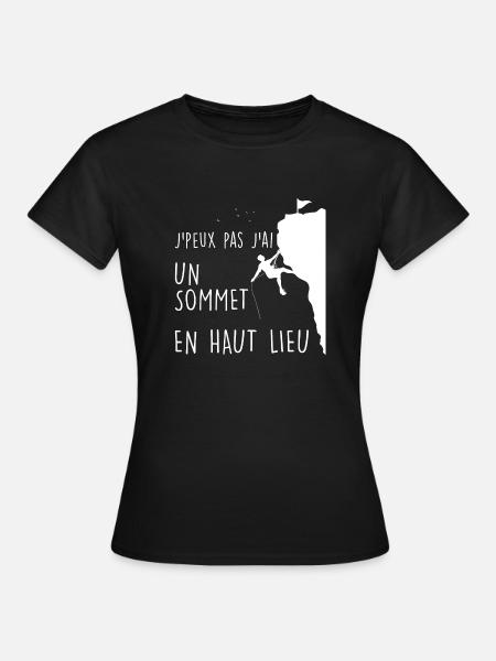 escalade évolution montagne - T-shirt Femme - noir