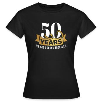 Mariage d'or - T-shirt Femme - noir - Devant - AI Model Female 172 dark (172cm)