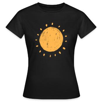 Sun - Women's T-Shirt - black - Front - AI Model Female 172 dark (172cm)