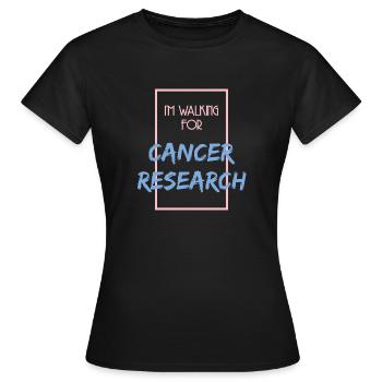 KREBSFORSCHUNG - Frauen T-Shirt - Schwarz - Vorne - AI Model Female 172 dark (172cm)