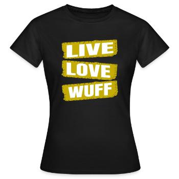 dog dancing am besten freunde best dog dad - Frauen T-Shirt - Schwarz - Vorne - AI Model Female 172 dark (172cm)