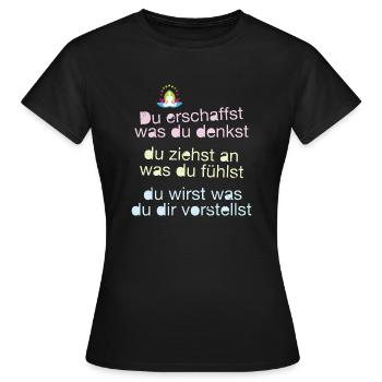 Meditieren - Frauen T-Shirt - Schwarz - Vorne - AI Model Female 172 dark (172cm)