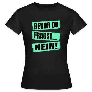 frech humor mietzekatze schmusen fellzeichnung - Frauen T-Shirt - Schwarz - Vorne - AI Model Female 172 dark (172cm)