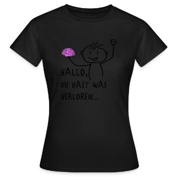verlorenes Hirn - Frauen T-Shirt - Schwarz - Vorne - AI Model Female 172 dark (172cm)