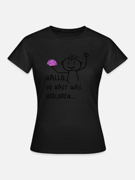 verlorenes Hirn - Frauen T-Shirt - Schwarz
