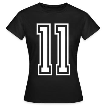 11 Numéro de numéro - T-shirt Femme - noir - Devant - AI Model Female 172 dark (172cm)