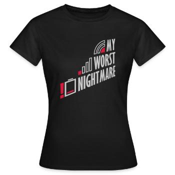 Drôle mon pire cauchemar - T-shirt Femme - noir - Devant - AI Model Female 172 dark (172cm)