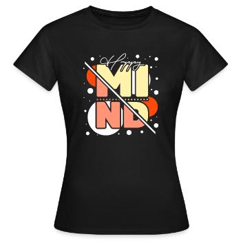 heureux, vie heureuse - T-shirt Femme - noir - Devant - AI Model Female 172 dark (172cm)