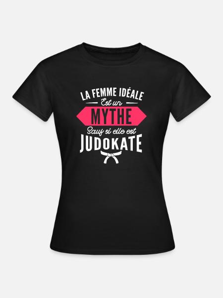 la femme idéale est judokate / humour femme judo - T-shirt Femme - noir