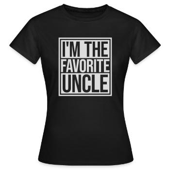 at The Favorite Uncle - Women's T-Shirt - black - Front - AI Model Female 172 dark (172cm)