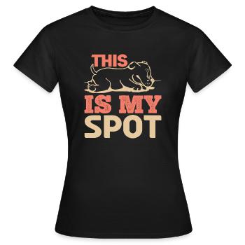 THIS IS MY SPOT DOG - Women's T-Shirt - black - Front - AI Model Female 172 dark (172cm)