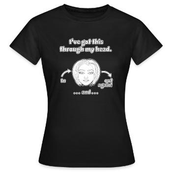 funny non-thinking design / funny sayings - Women's T-Shirt - black - Front - AI Model Female 172 dark (172cm)