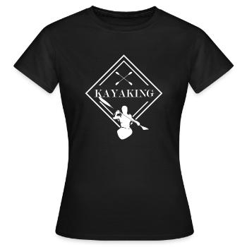 Sports nautiques en kayak - T-shirt Femme - noir - Devant - AI Model Female 172 dark (172cm)