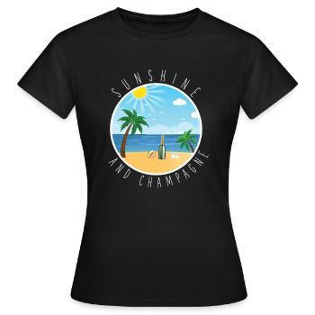 ensoleillement et - T-shirt Femme - noir - Devant - AI Model Female 172 dark (172cm)