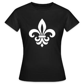 Fleur de Lis Heritage - T-shirt Femme - noir - Devant - AI Model Female 172 dark (172cm)