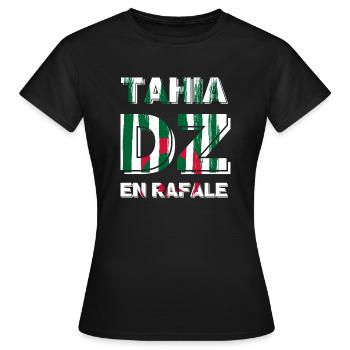Tahia DZ im Aufruhr - Geschenkidee Algerien - Frauen T-Shirt - Schwarz - Vorne - AI Model Female 172 dark (172cm)
