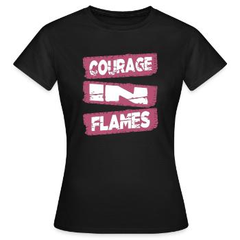 La bravoure en action Vaincre les peurs Service d’incendie - T-shirt Femme - noir - Devant - AI Model Female 172 dark (172cm)