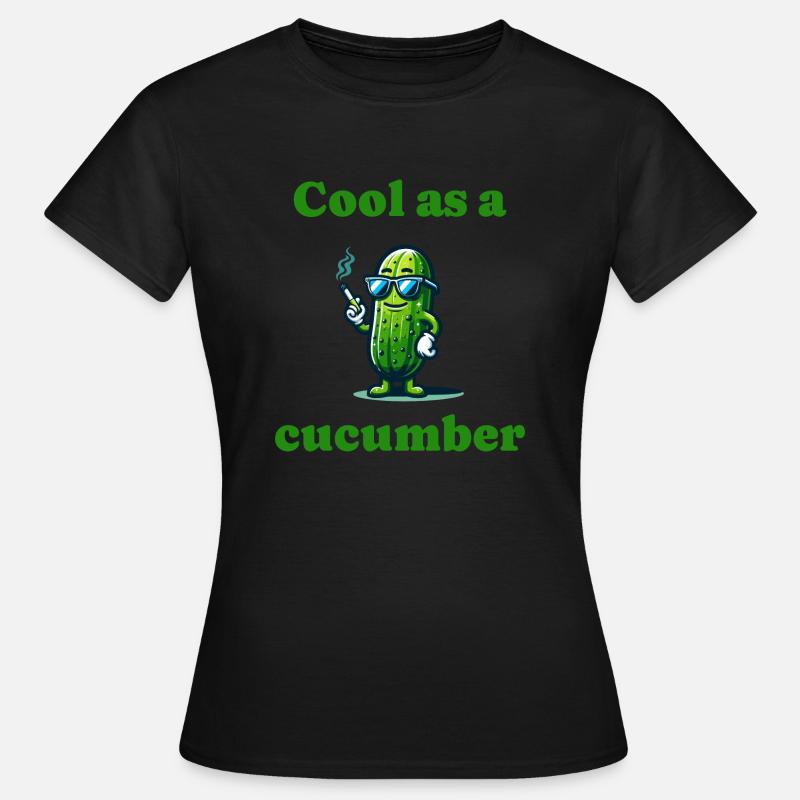 Cool as a cucumber coole Gurke - Frauen T-Shirt - Schwarz