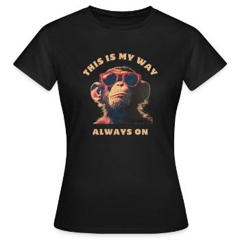 Lunettes de soleil Monkey Cool Always On - T-shirt Femme - noir - Devant - AI Model Female 172 dark (172cm)