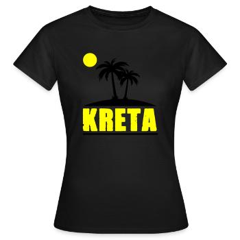 Crète - T-shirt Femme - noir - Devant - AI Model Female 172 dark (172cm)