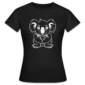 koalabär comic - Frauen T-Shirt - Schwarz - Vorne - AI Model Female 172 dark (172cm)