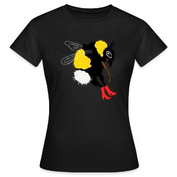 Bourdon - T-shirt Femme - noir - Devant - AI Model Female 172 dark (172cm)