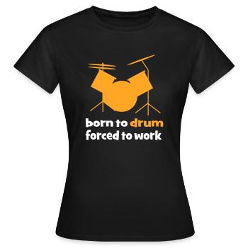 Percussion - T-shirt Femme - noir - Devant - AI Model Female 172 dark (172cm)
