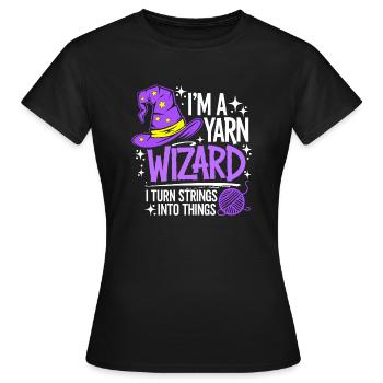 Magic of wool and creativity - Women's T-Shirt - black - Front - AI Model Female 172 dark (172cm)
