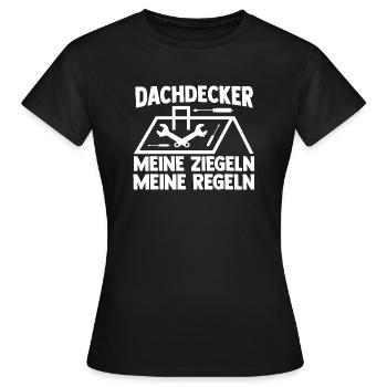 Maître Couvreur Couvreur - T-shirt Femme - noir - Devant - AI Model Female 172 dark (172cm)