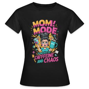 funny mom mode - Women's T-Shirt - black - Front - AI Model Female 172 dark (172cm)