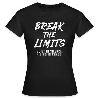 LIMIT-BRECHER - Frauen T-Shirt - Schwarz - Vorne - AI Model Female 172 dark (172cm)