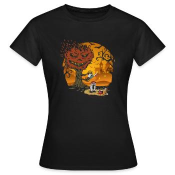 Chainsaw Halloween - Horrorshirt - Frauen T-Shirt - Schwarz - Vorne - AI Model Female 172 dark (172cm)