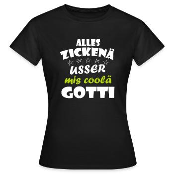 coole gotti - T-shirt Femme - noir - Devant - AI Model Female 172 dark (172cm)