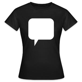 Sprechblase Denkblase Beschriften Speechbubble - Frauen T-Shirt - Schwarz - Vorne - AI Model Female 172 dark (172cm)